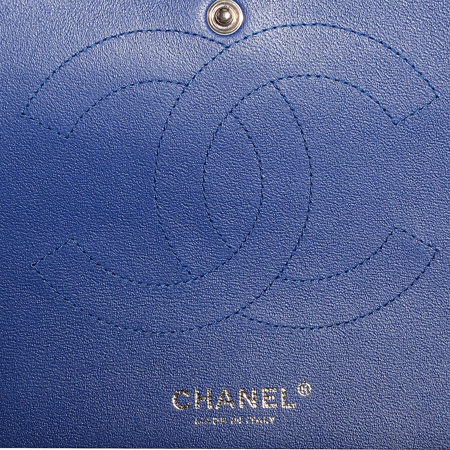 Chanel Patent Jumbo Double Flap Blue 7 of 10