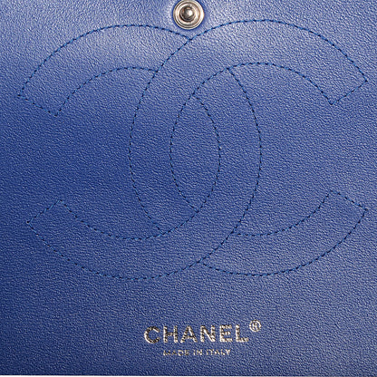 Chanel Patent Jumbo Double Flap Blue 7 of 10
