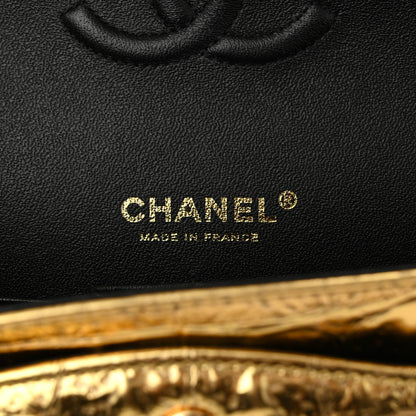 Chanel Metallic Calfskin Crocodile Embossed Cocodile Small Double Flap  Gold 6 of 10