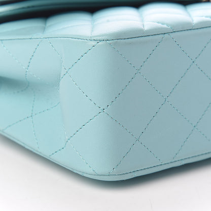 Chanel Lambskin Quilted Small Double Flap Light Blue 11 of 17