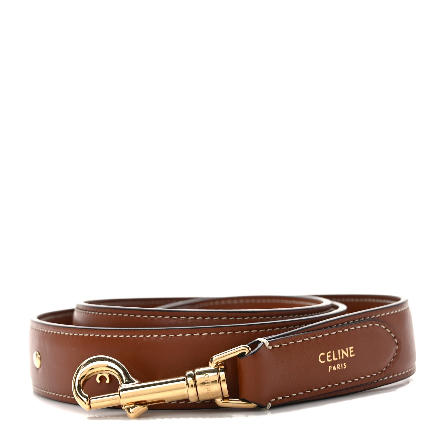 Celine Smooth Calfskin Triopmhe Studs Long Strap Tan 1 of 6