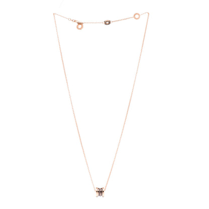 Bulgari 18K Rose Gold Cermet Small B.Zero1 Pendant Necklace 3 of 5