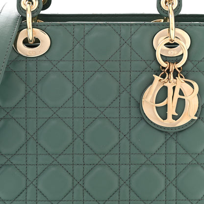 Christian Dior Lambskin Cannage Medium Lady Dior Orage 8 of 11