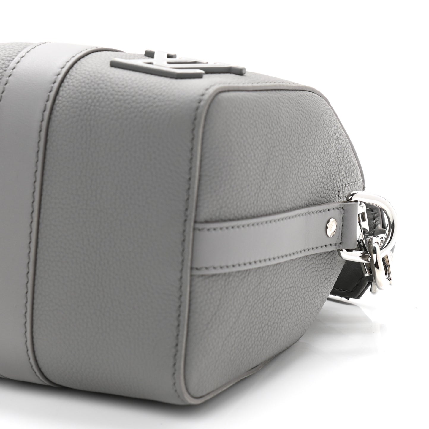 Grained Calfskin Aerogram City Keepall Gris