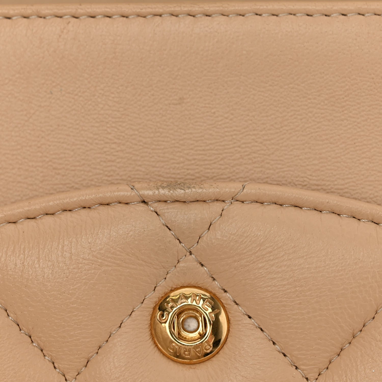 Chanel Lambskin Quilted Jumbo Double Flap Beige 25 of 26