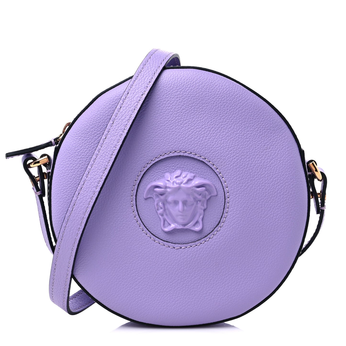 Calfskin La Medusa Round Camera Bag Lilac