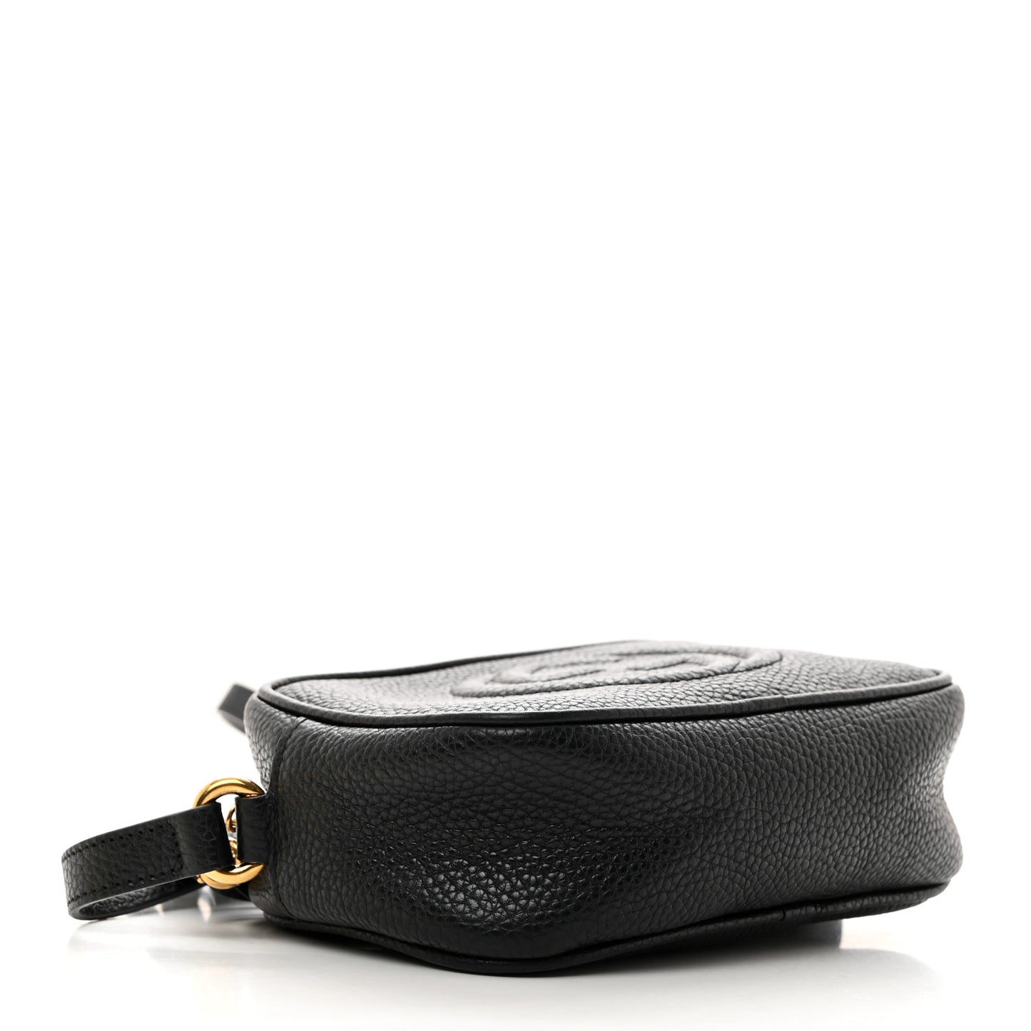 Pebbled Calfskin Mini Soho Disco Bag Black