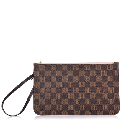 Louis Vuitton Damier Ebene Neverfull MM GM Pochette Rose Ballerine 1 of 8