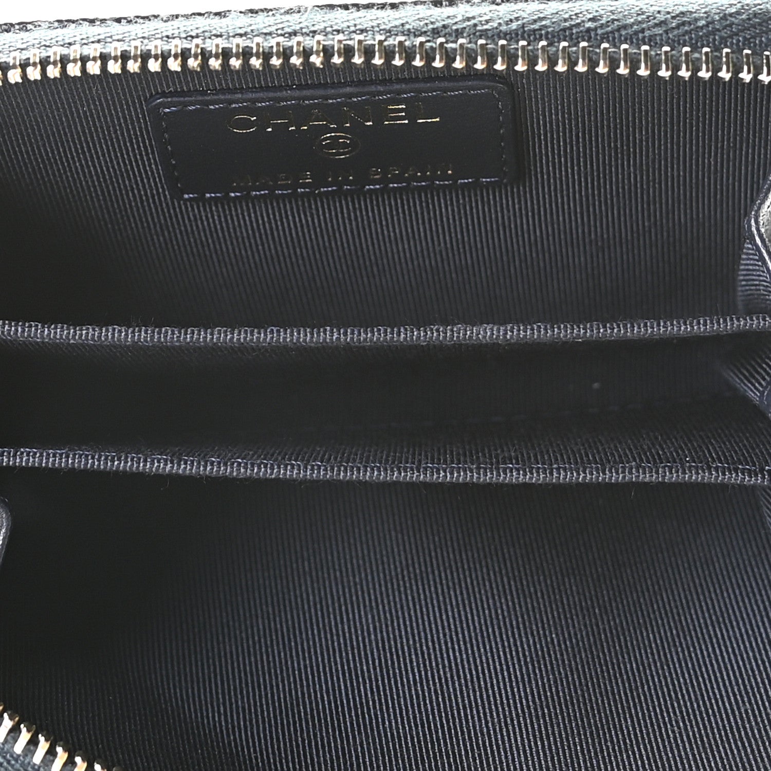 Chanel Caviar Quilted Zip Coin Purse Navy Blue 8 of 9