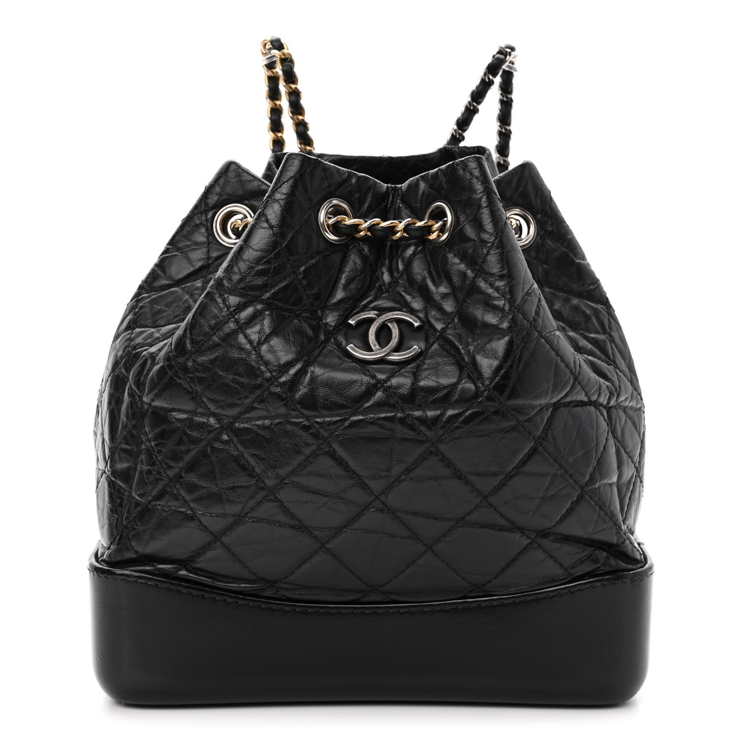 Chanel Aged Calfskin Quilted Small Gabrielle Backpack Black 1 of 11