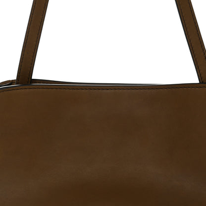 The Row Polished Saddle Calfskin Peggy Clutch Dark Muschio 7 of 10