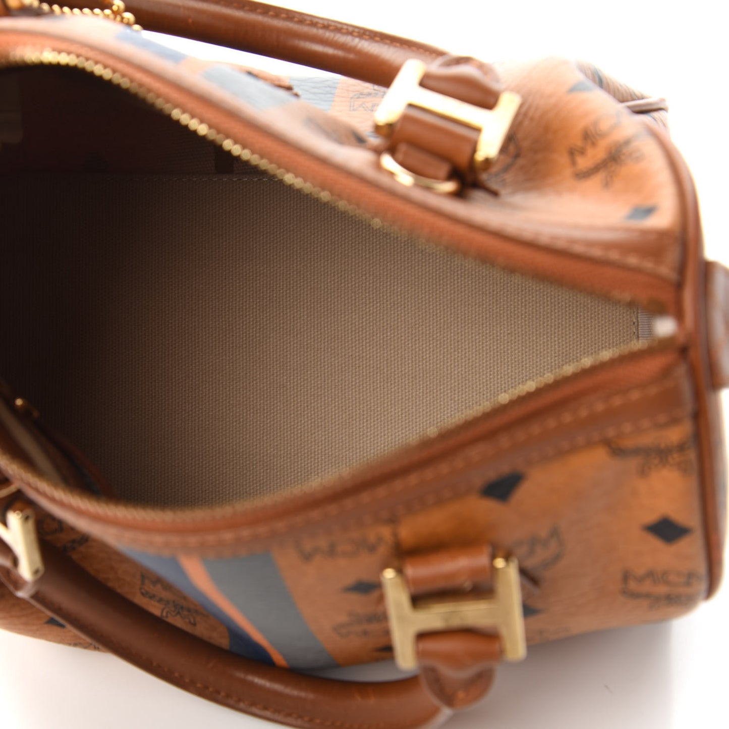 Visetos Dog Bone Boston Bag Cognac
