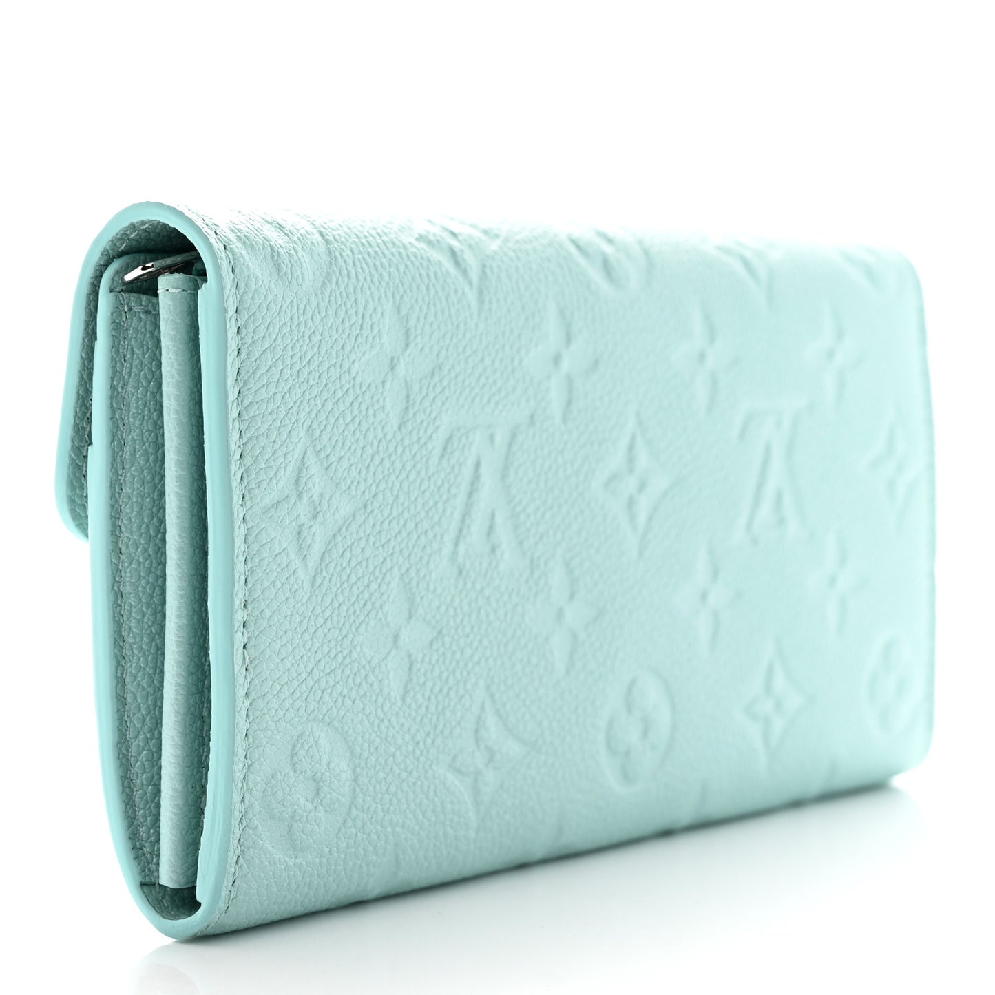 Empreinte Monogram Flower Sarah Wallet Pearly Lagoon Turquoise