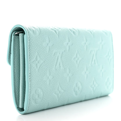 Louis Vuitton Empreinte Monogram Flower Sarah Wallet Pearly Lagoon Turquoise 3 of 7