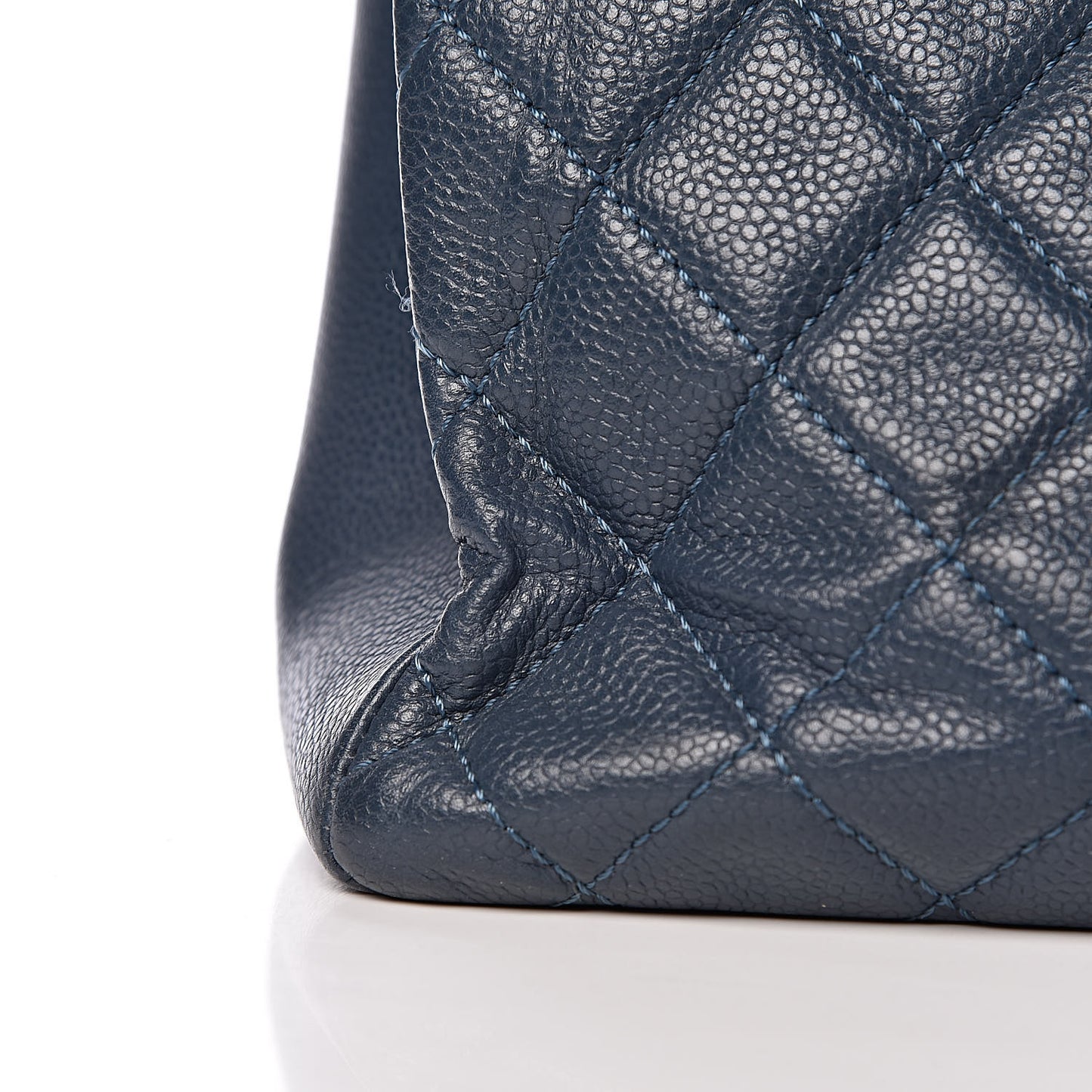 Caviar Quilted Grand Shopping Tote GST Dark Blue