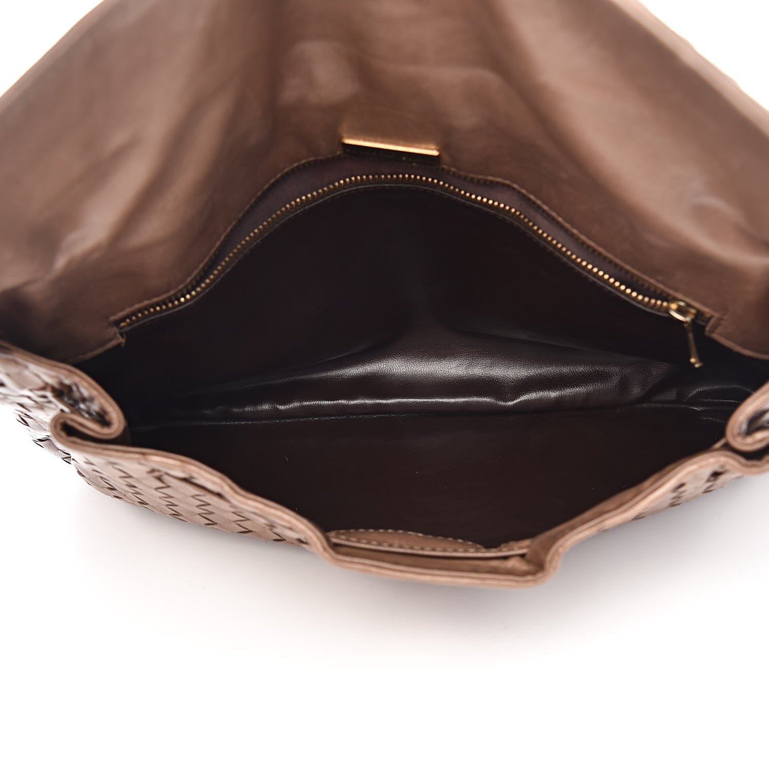Bottega Veneta Nappa Intrecciato Flap Clutch Brown Taupe 5 of 8