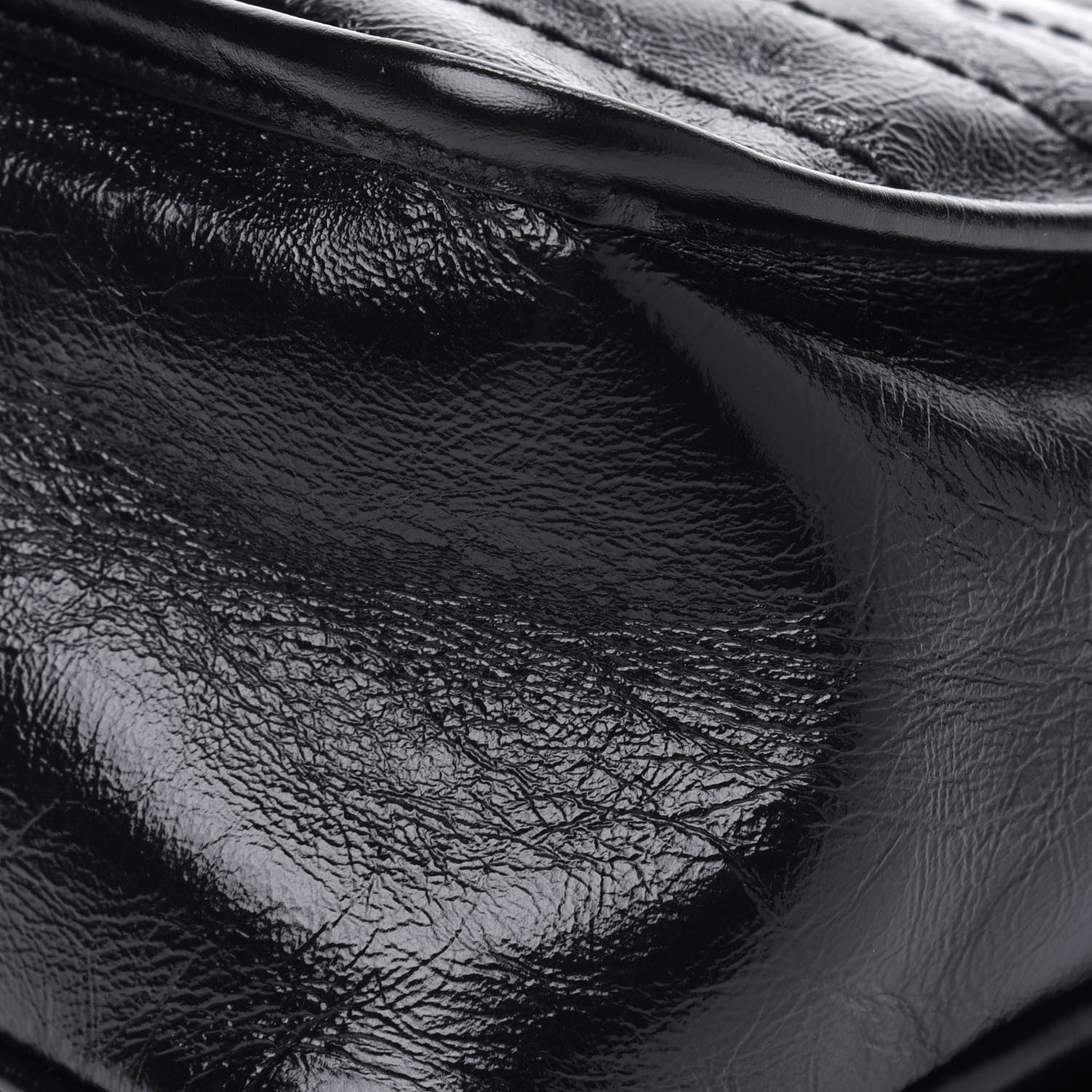 Saint Laurent Crinkled Calfskin Matelasse Monogram Medium Niki Chain Satchel Black 13 of 14