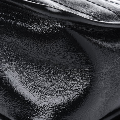 Saint Laurent Crinkled Calfskin Matelasse Monogram Medium Niki Chain Satchel Black 13 of 14