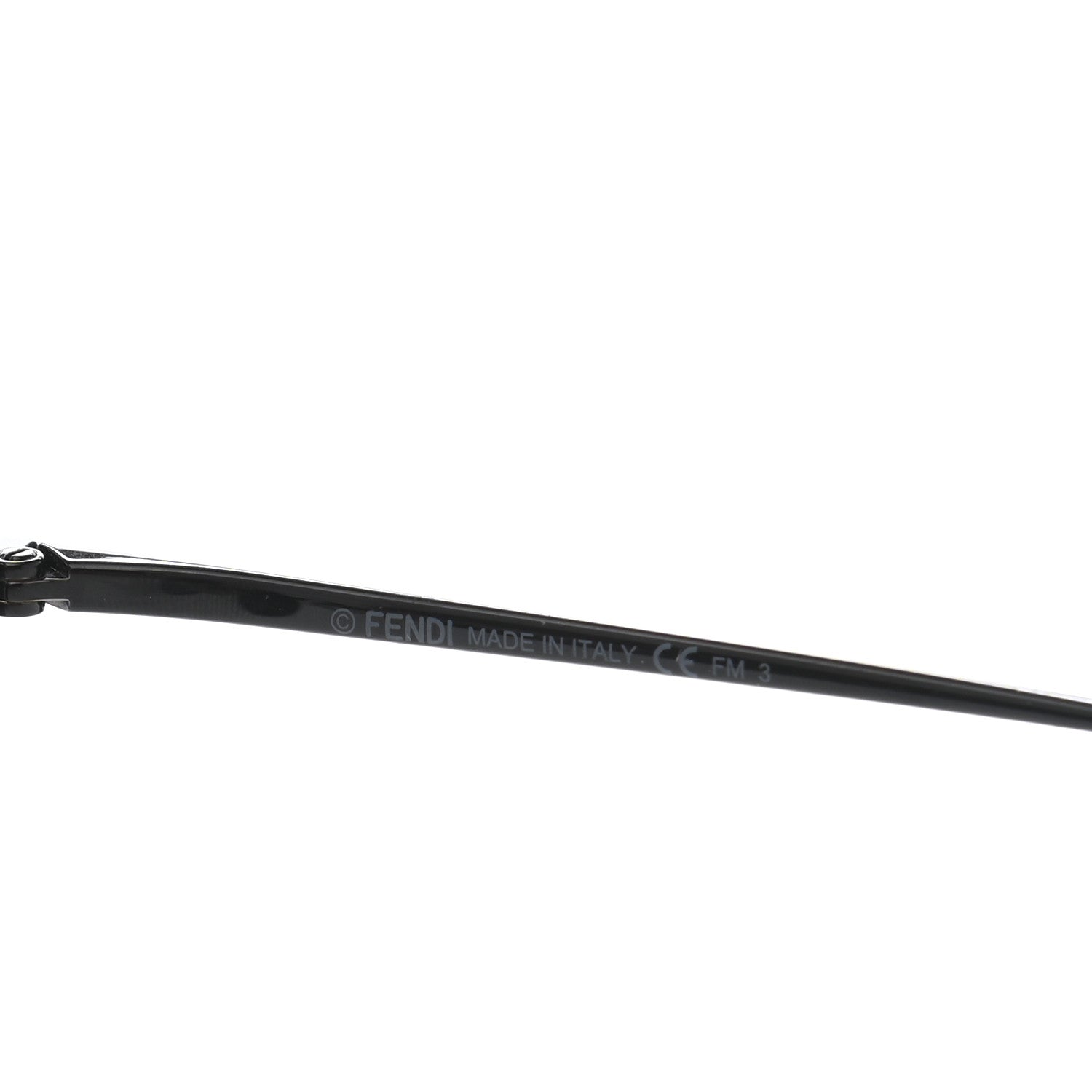 Fendi Metal F is Fendi Printed Run Away Round Frame Sunglasses FF 0285/S Black 6 of 7