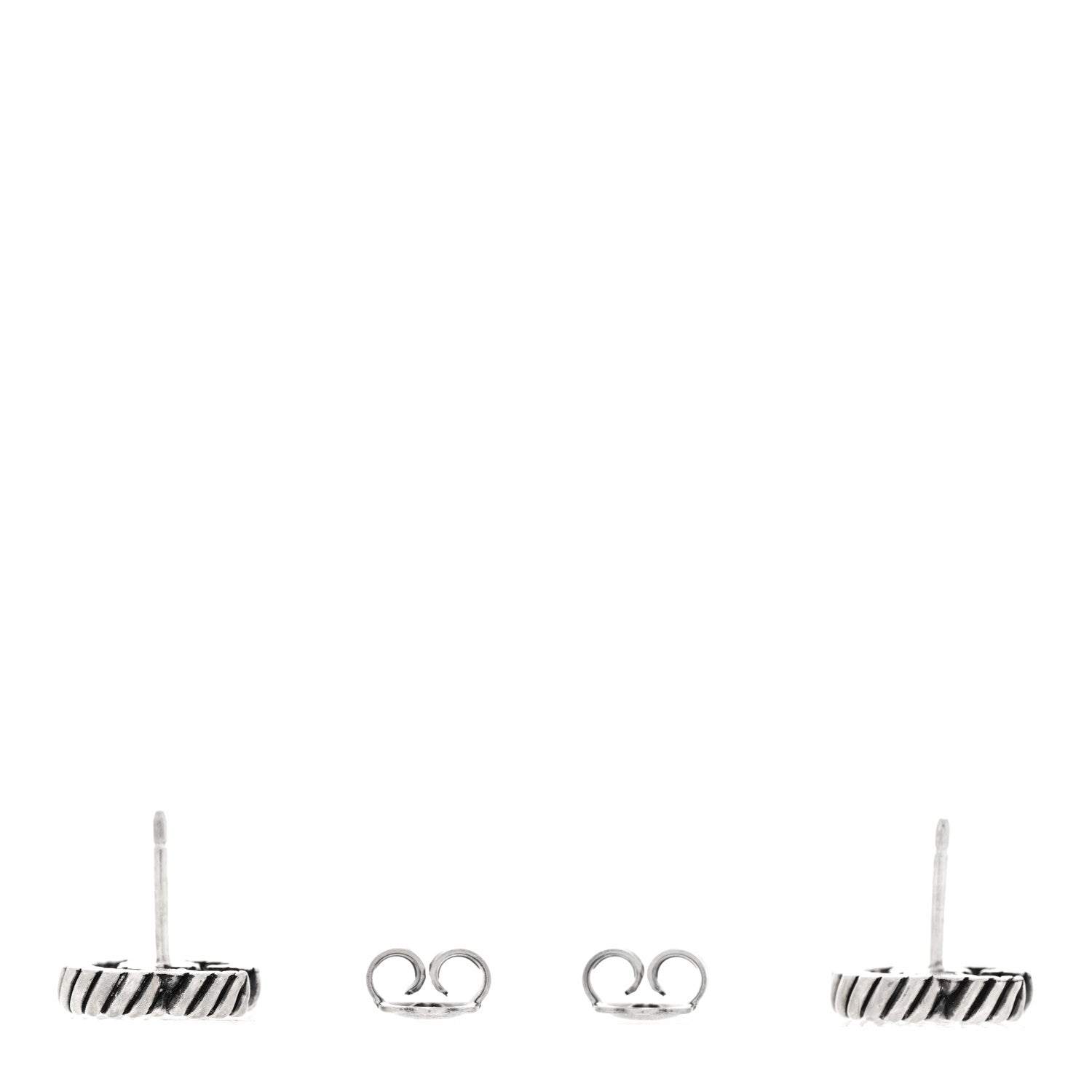 Gucci Sterling Silver Torchon Double G Earrings 3 of 4