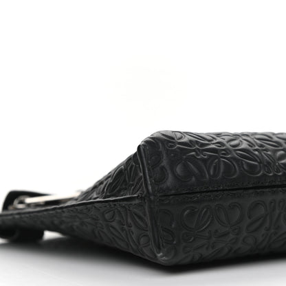 Loewe Calfskin Embossed Medium Repeat T Pouch Black 7 of 8