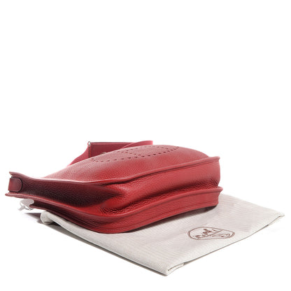 Hermes Taurillon Clemence Evelyne III PM Rouge Garance 9 of 15