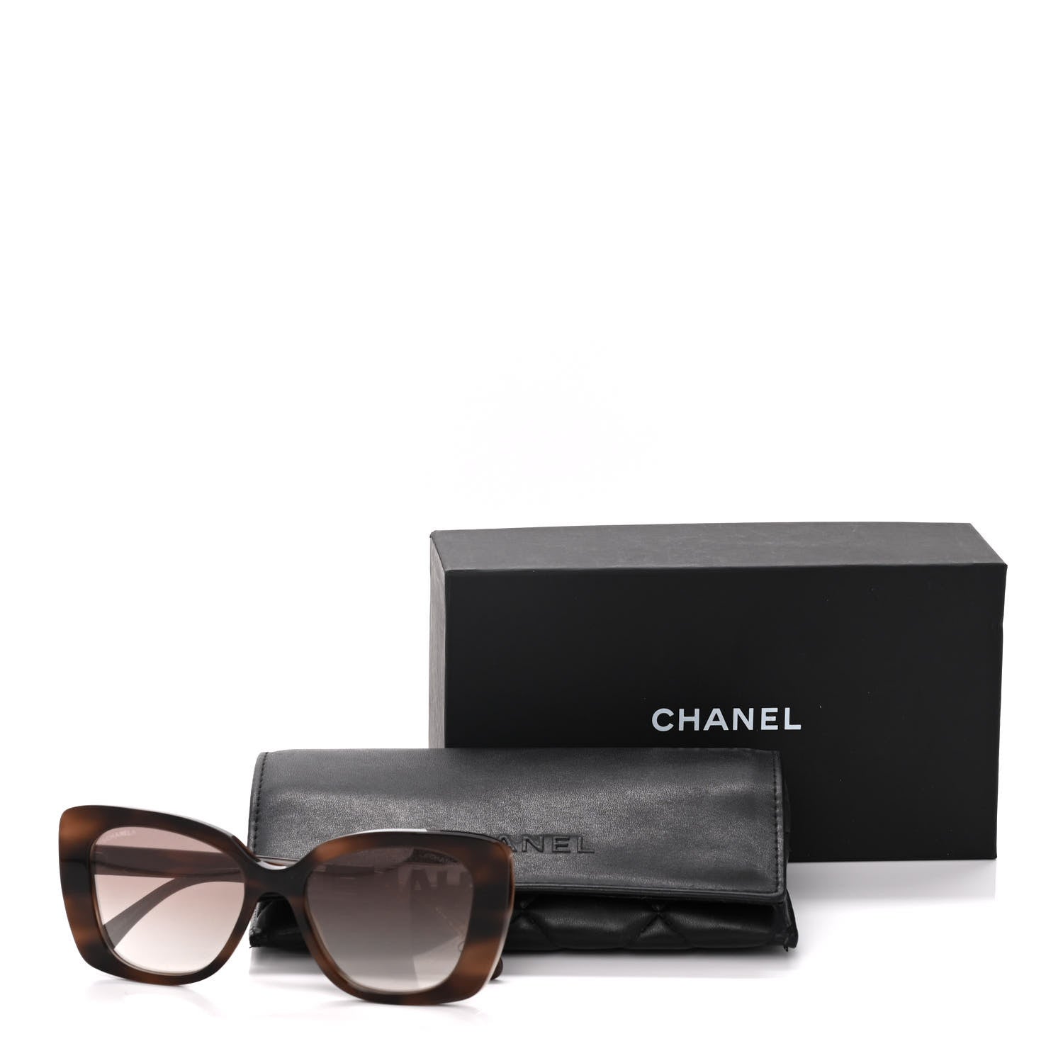 Chanel Acetate Strass Square Sunglasses 5422 Tortoise 9 of 9