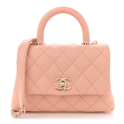 Chanel Caviar Quilted Extra Mini Coco Handle Flap Light Pink 1 of 10