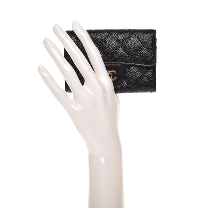 Chanel Caviar Quilted Flap Card Holder Black 2 of 9