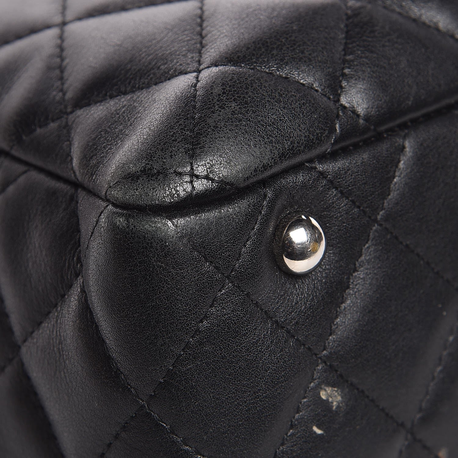 Chanel Calfskin Quilted Large Cambon Bowler Black 17 of 20