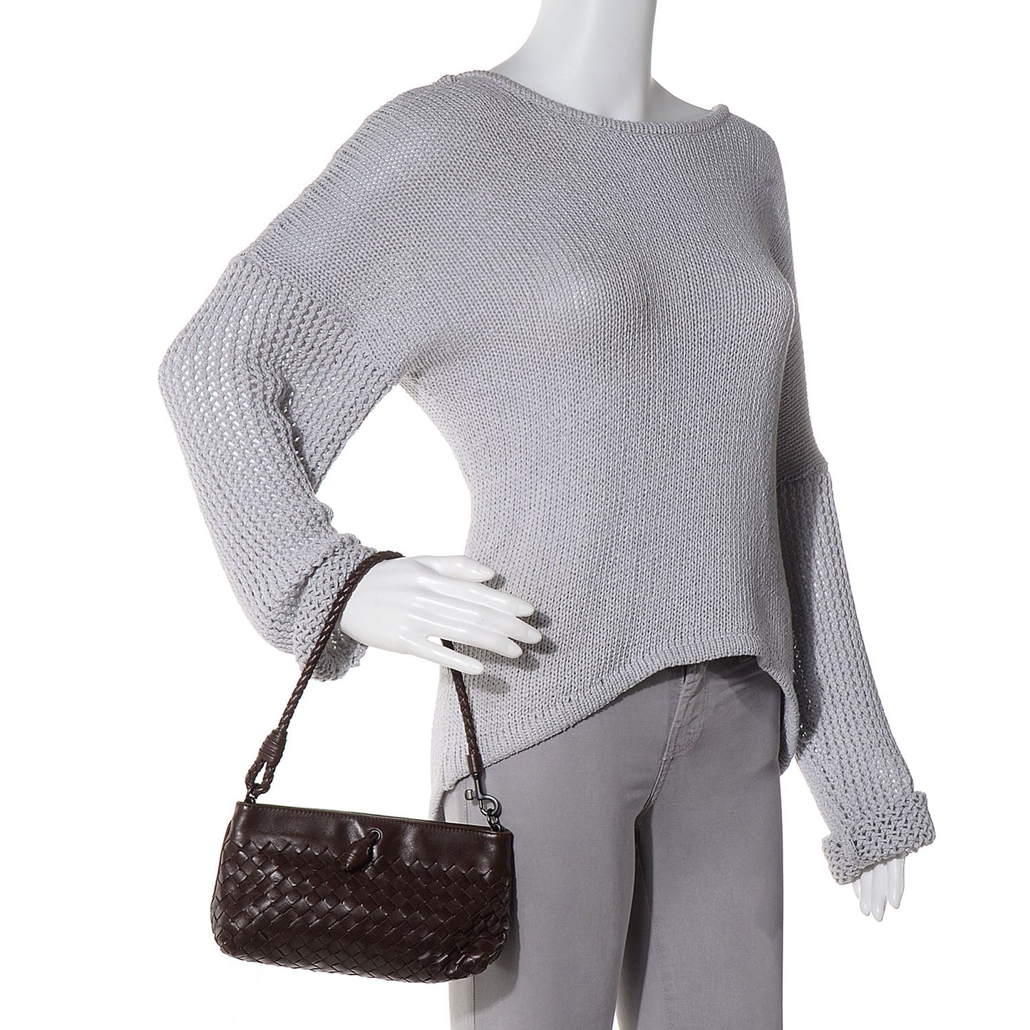 Nappa Intrecciato Baby Bag Ebano