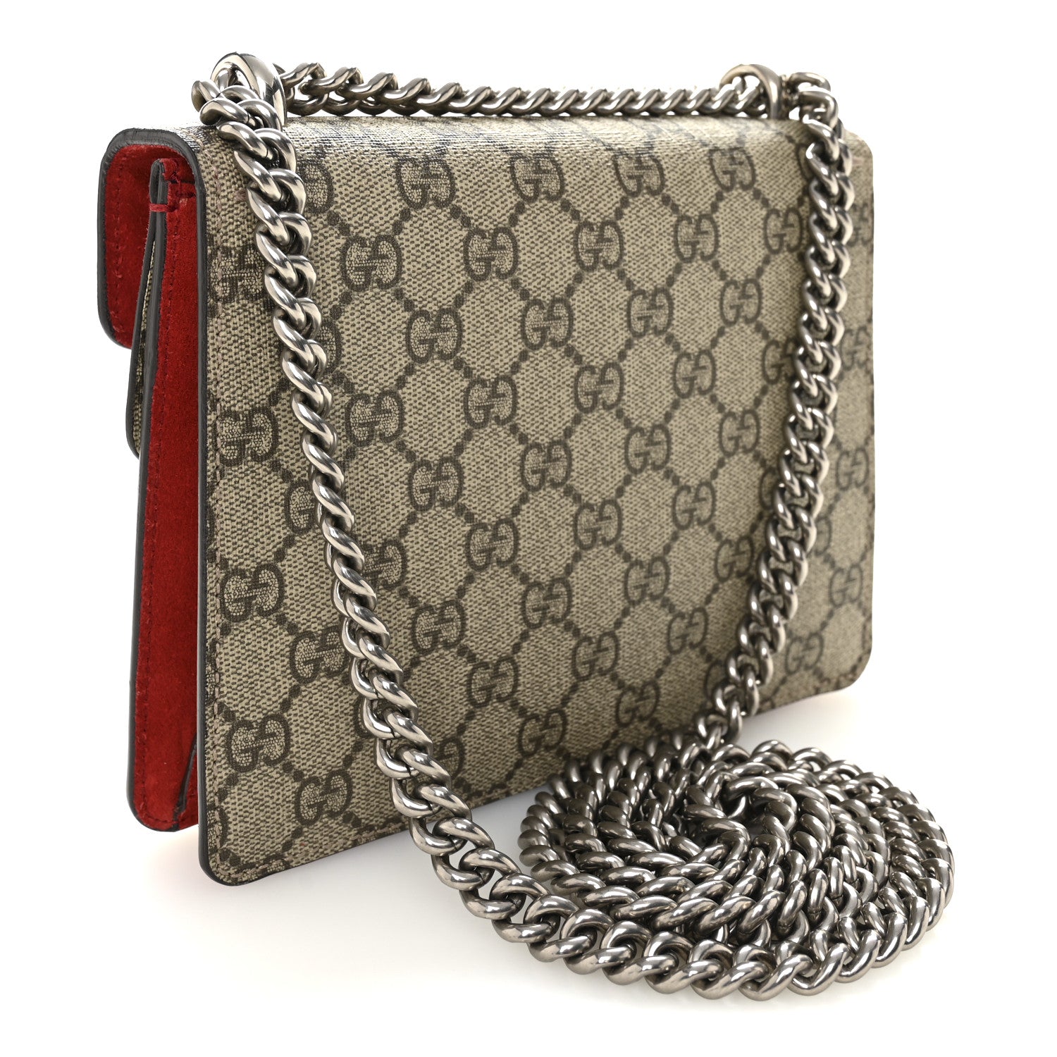 Gucci GG Supreme Monogram Mini Dionysus Shoulder Bag Hibiscus Red 3 of 10