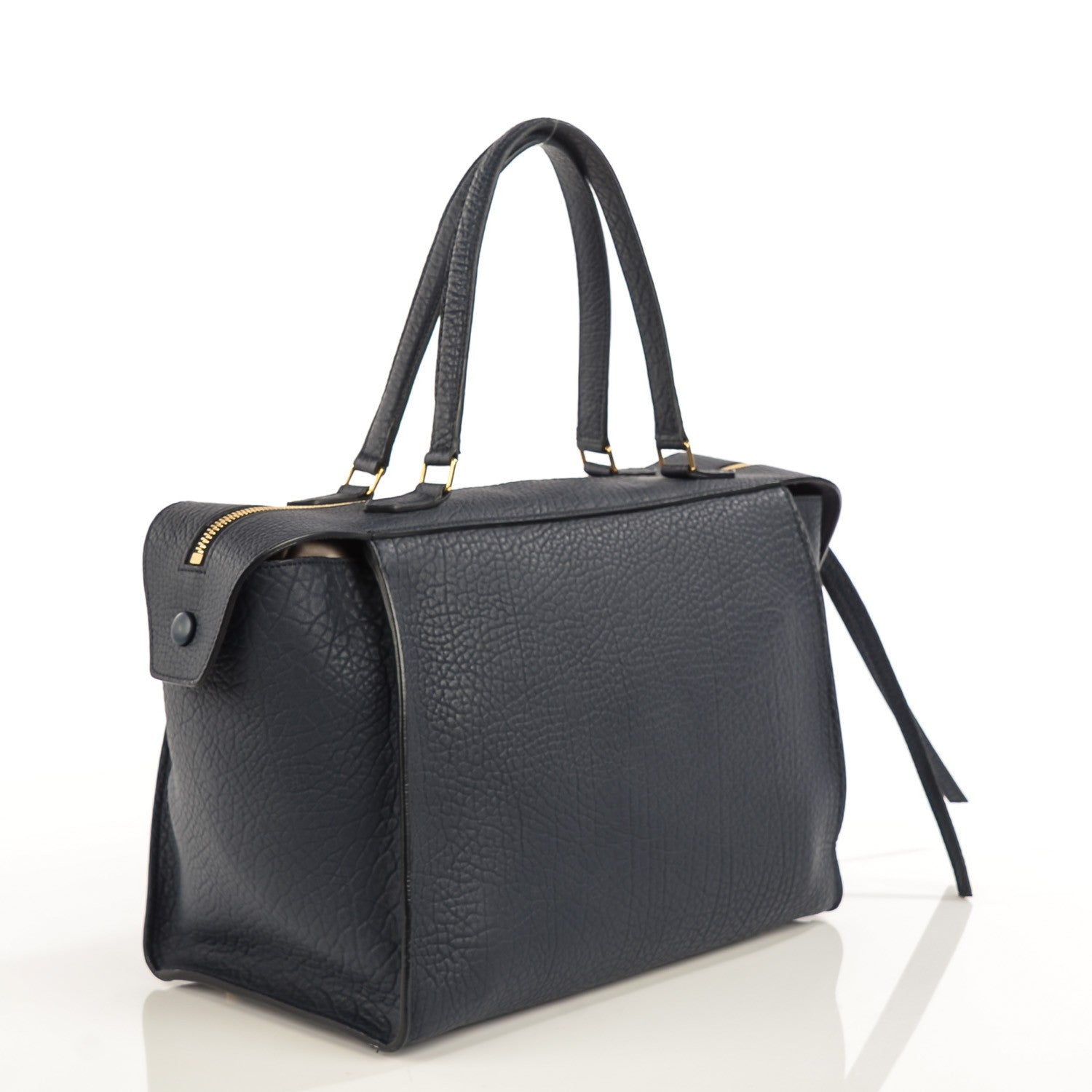 Celine Bullhide Calfskin Small Ring Bag Navy Blue 3 of 9