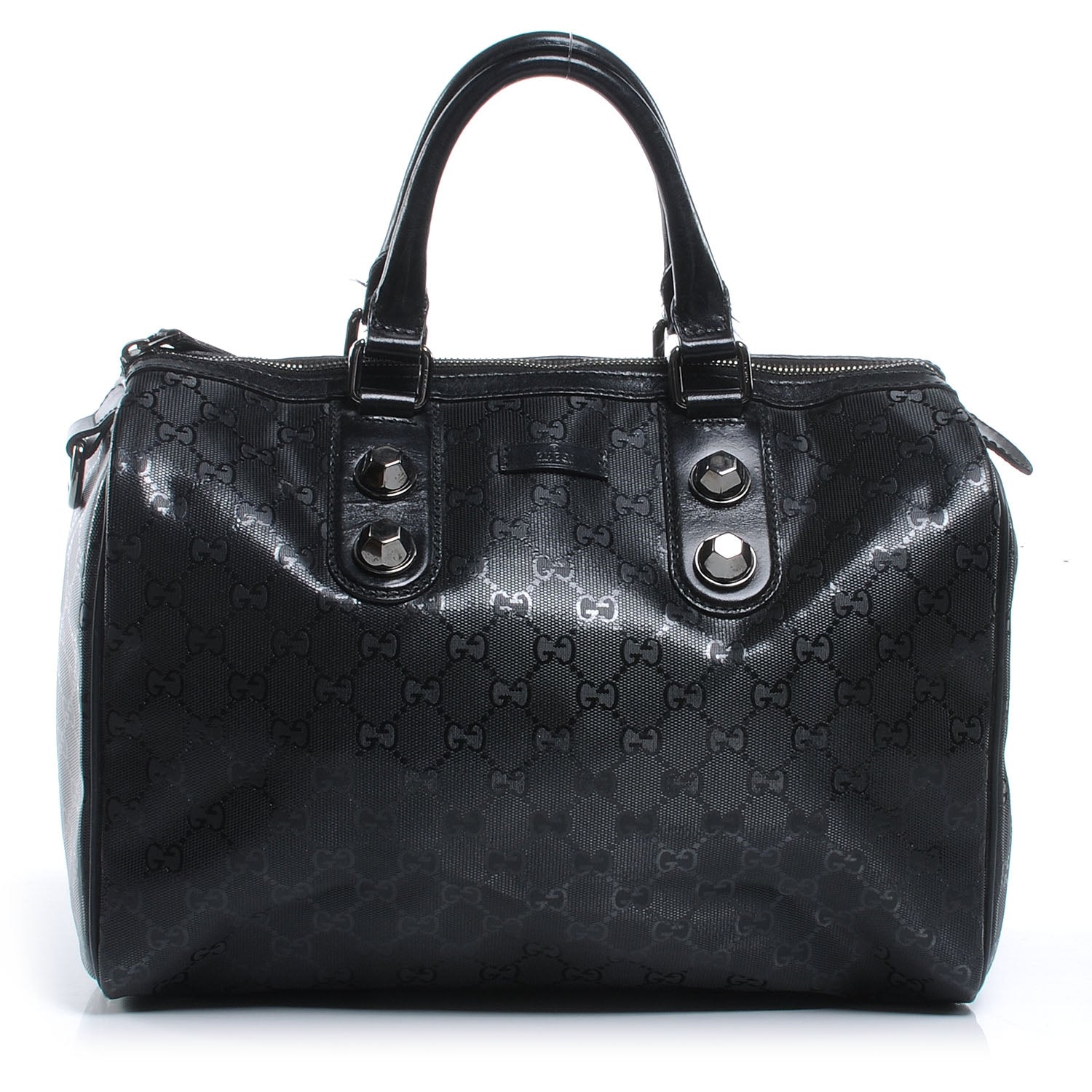 Gucci Imprime Monogram Medium Joy Stud Boston Black 1 of 8