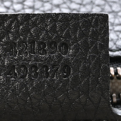 Gucci Calfskin Small GG Marmont Top Handle Bag Black 7 of 12