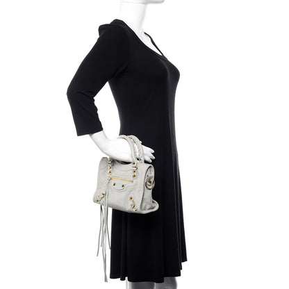 Balenciaga Agneau Classic Gold Hardware Mini City Gris Nuage 2 of 9