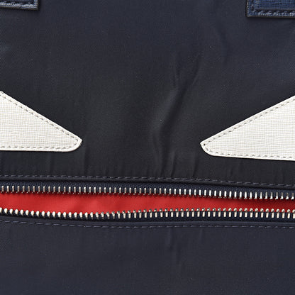 Fendi Nylon Vitello Elite Monster Eyes Tote Blue Scuro White Multicolor 16 of 16