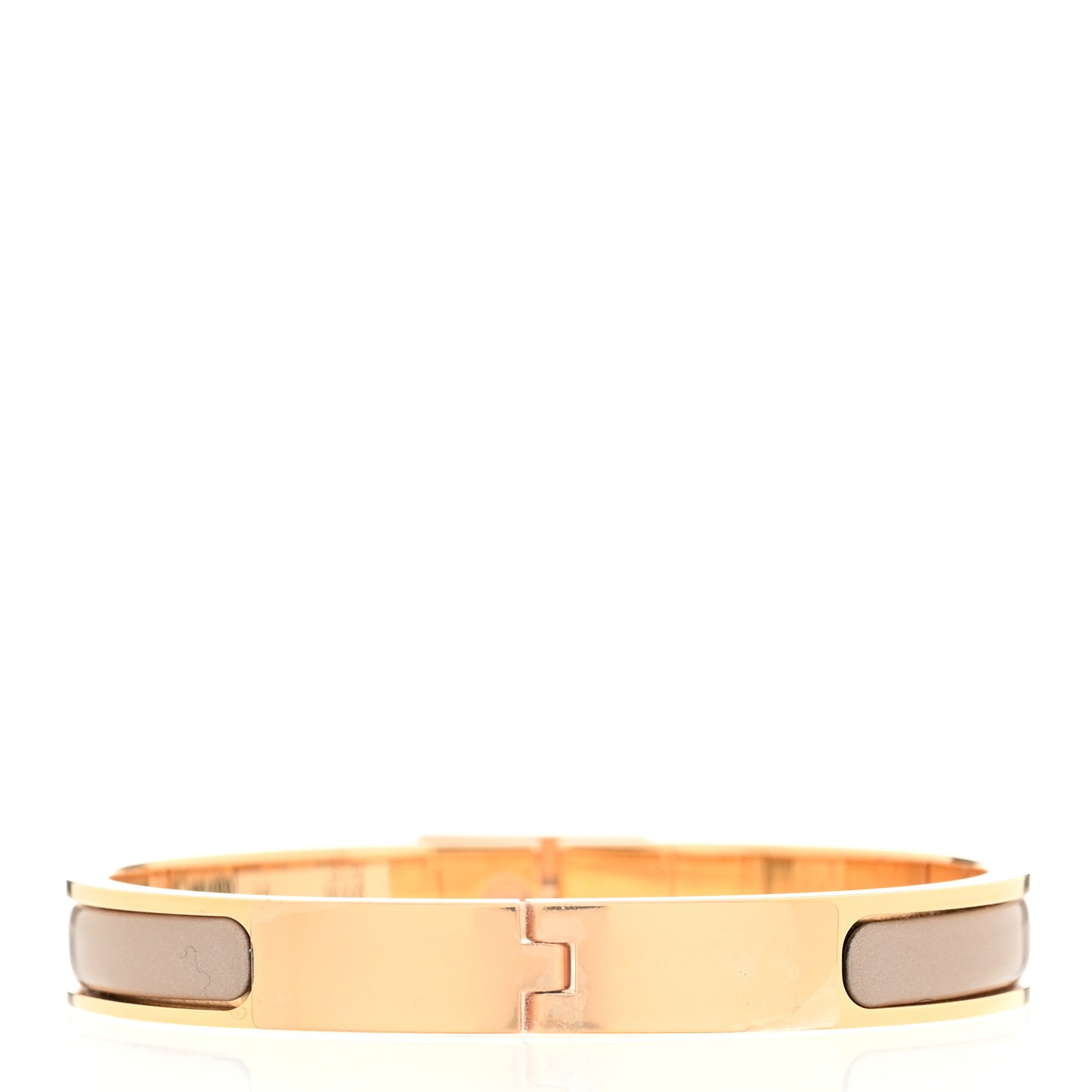 Enamel Mini Clic Kelly Bracelet PM Marron Glace