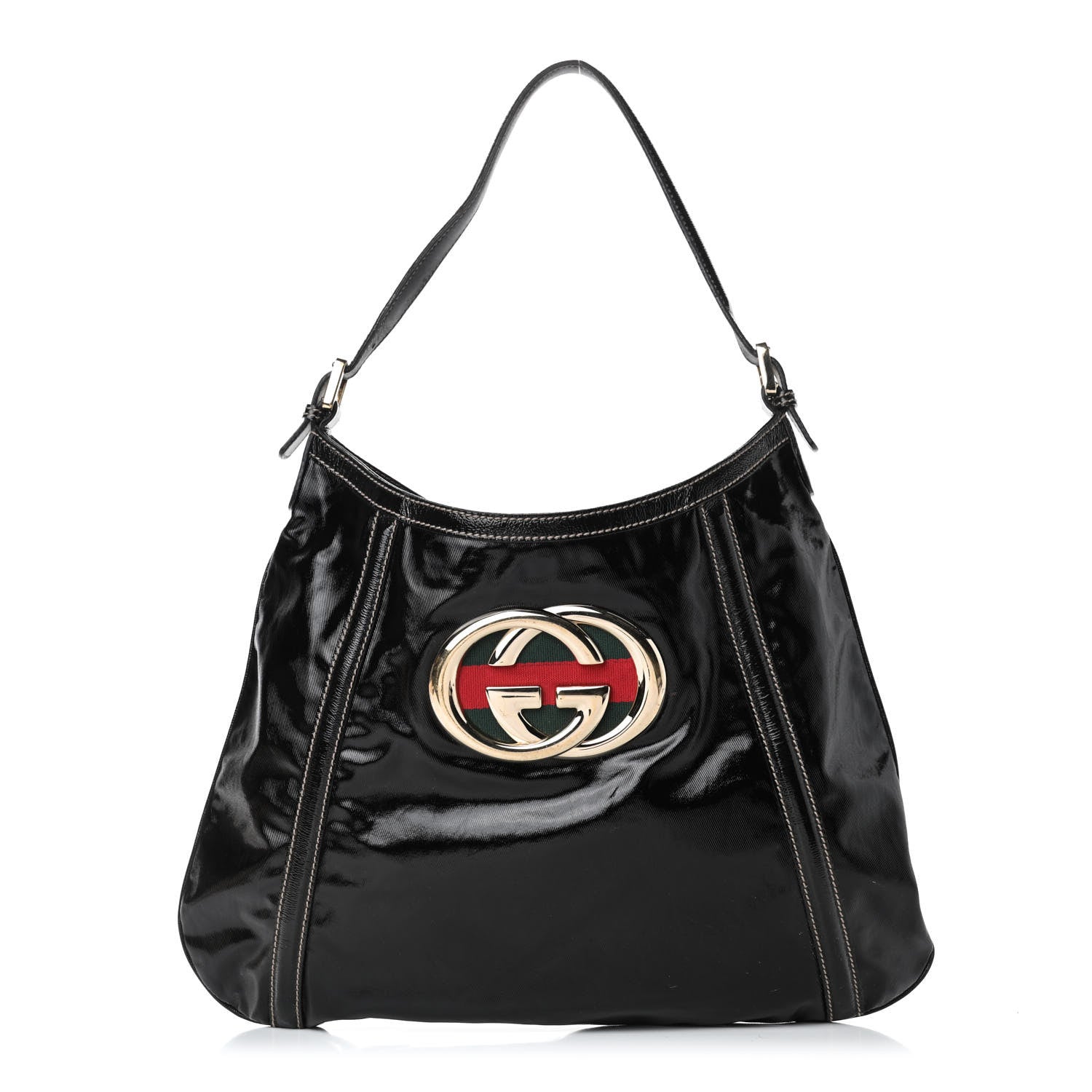 Gucci Dialux Medium Britt Shoulder Bag Black 1 of 6