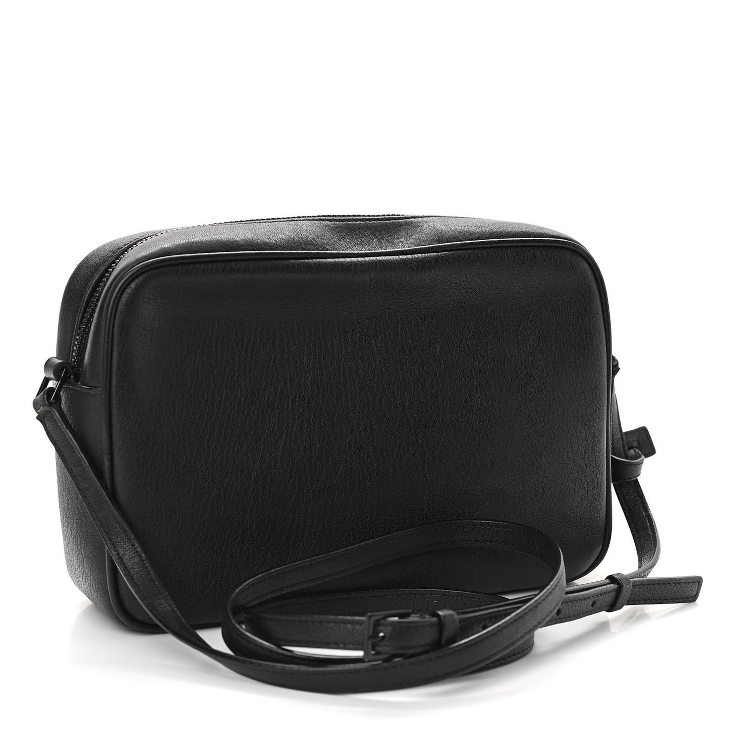Lambskin Monogram Small Lou Camera Bag Black