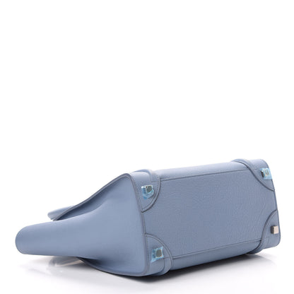 Celine Drummed Calfskin Micro Luggage Slate 3 of 11