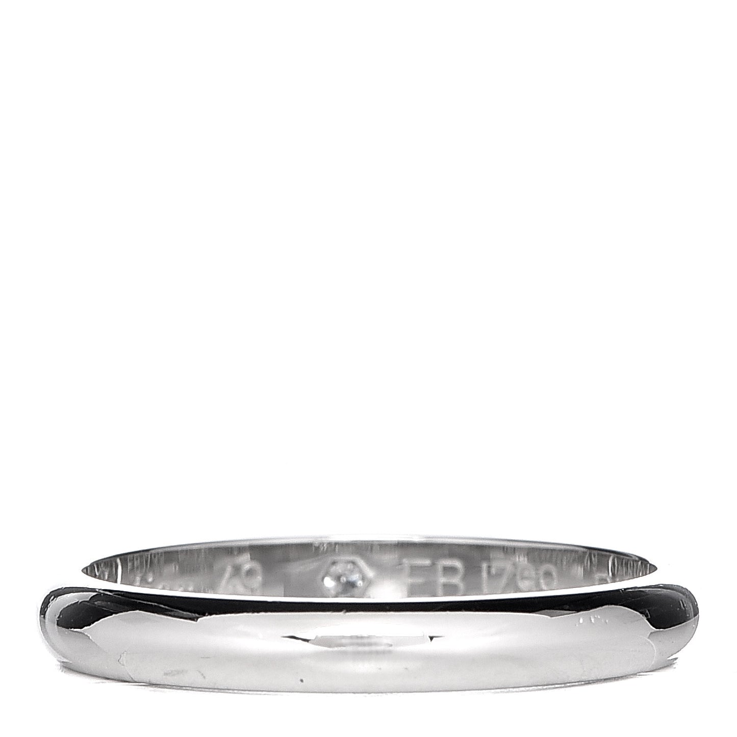 Platinum Diamond 2.6mm 1895 Wedding Band Ring 49 4.75