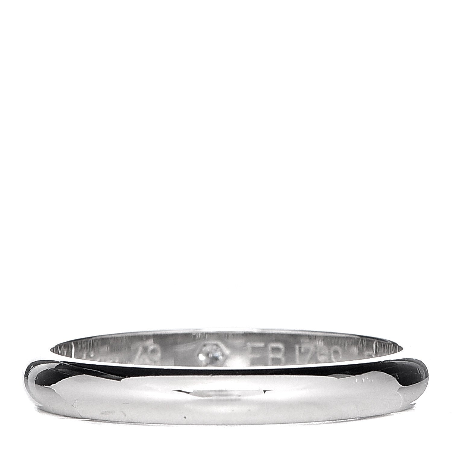 Cartier Platinum Diamond 2.6mm 1895 Wedding Band Ring 49 4.75 3 of 7