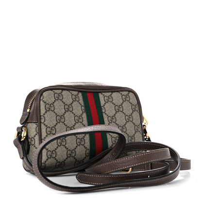Gucci GG Supreme Monogram Web Mini Ophidia Shoulder Bag Brown 3 of 9