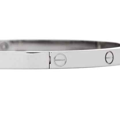 Cartier 18K White Gold Small LOVE Bracelet 16 5 of 8
