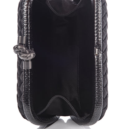 Bottega Veneta Satin Intreccio Impero Ayers Knot Clutch Black 5 of 6
