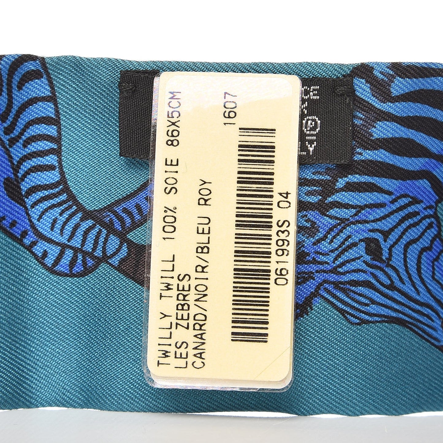 Silk Les Zebres Twilly Canard Noir Bleu Roy