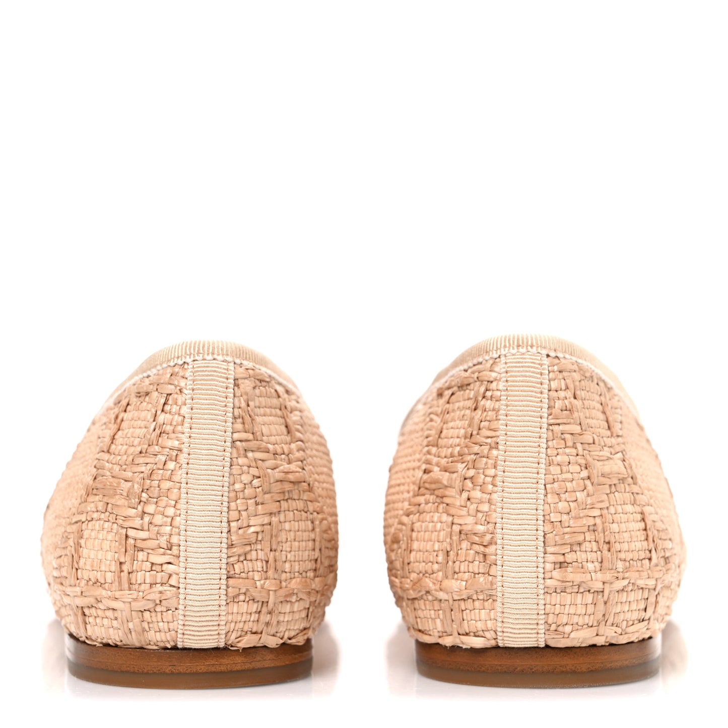 Raffia Cannage Ballet Flat 38.5 Straw