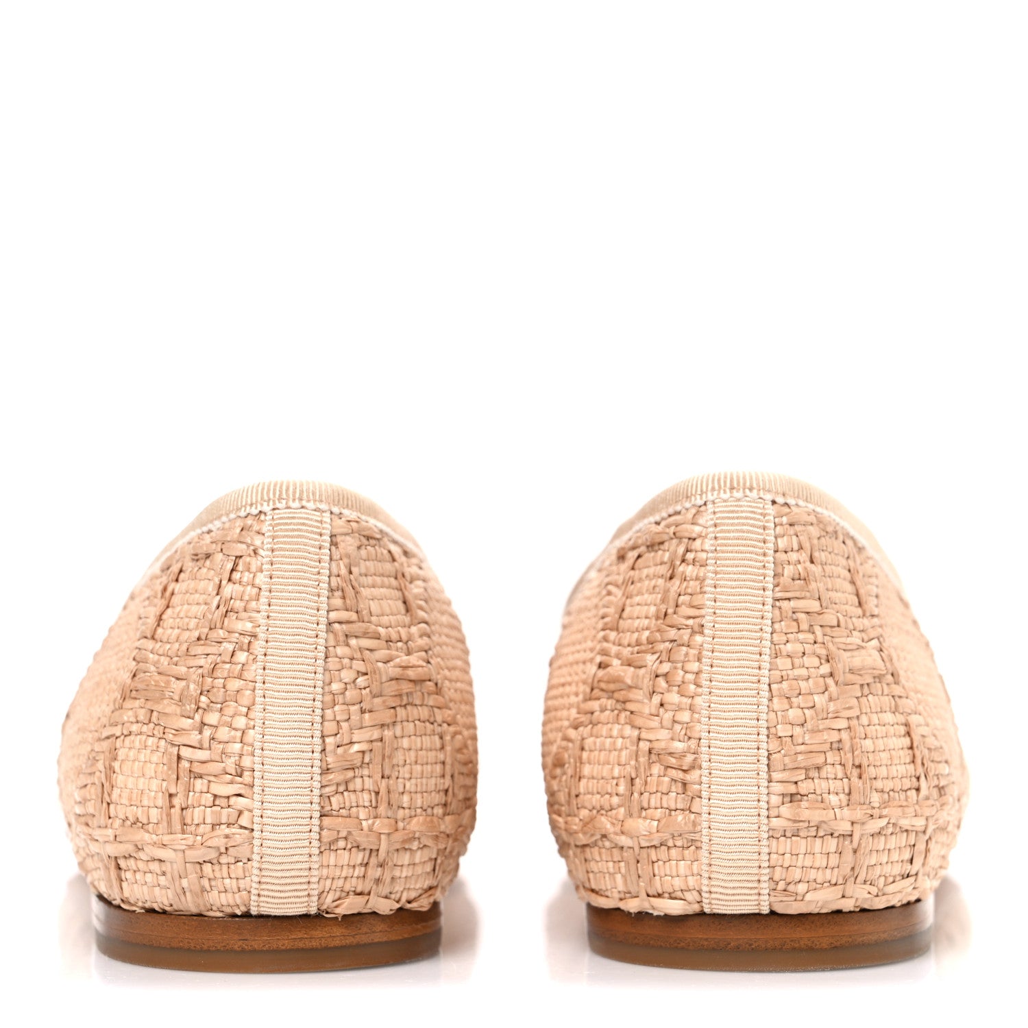 Christian Dior Raffia Cannage Ballet Flat 38.5 Straw 6 of 11