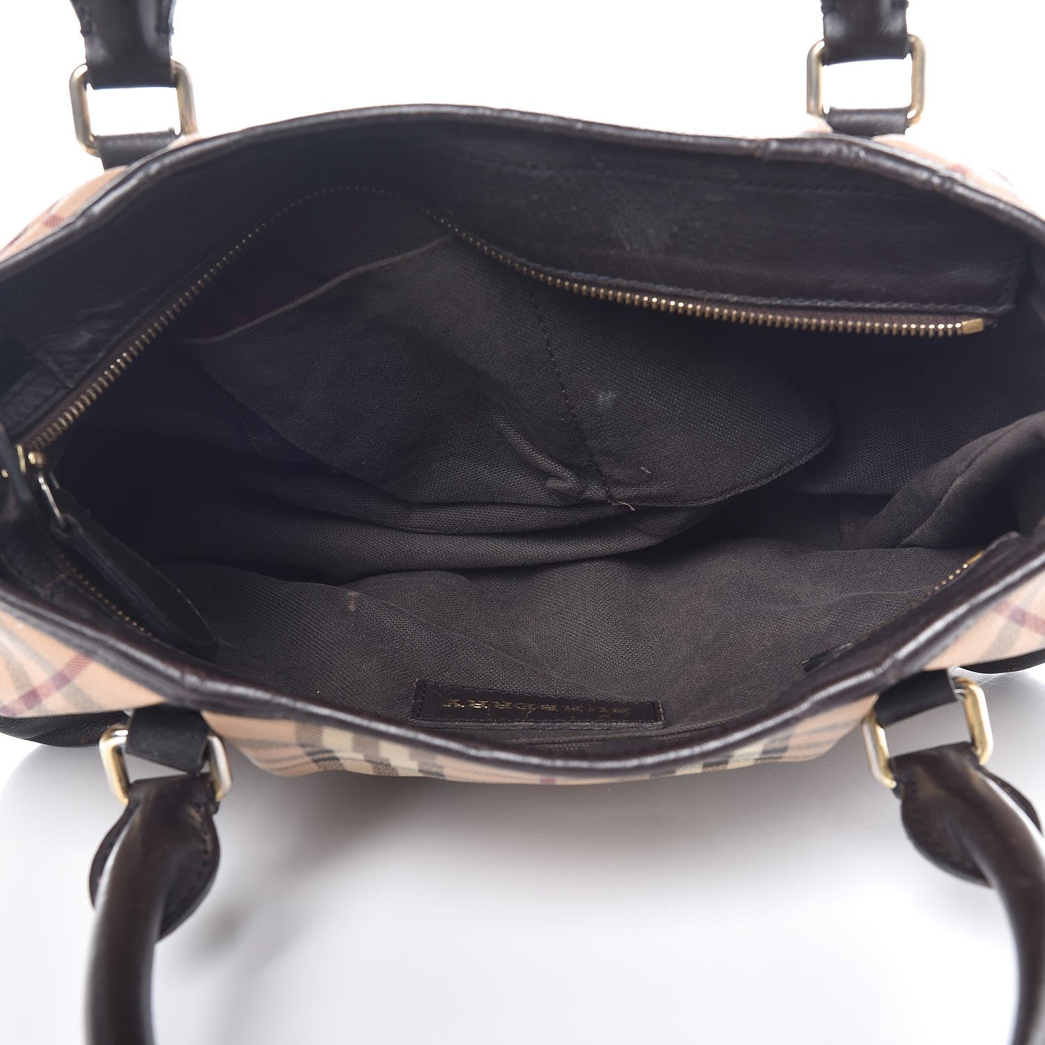 Burberry Haymarket Check Medium Heathcliff Tote Chocolate 5 of 23